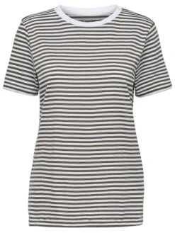 Selected Femme Naisten T-paita, My Perfect Ss Raidallinen Vihreä -Kekäle 325 16048950 75 5