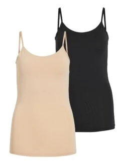 Vila Naisten Narutoppi VISURFACE STRAP TOP NEW Beige