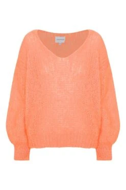 American Dreams Naisten Neulepaita Milana Ls Mohair Knit Poltettu Oranssi