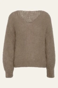 American Dreams Naisten Neulepaita Milana Ls Mohair Knit Ruskeanharmaa