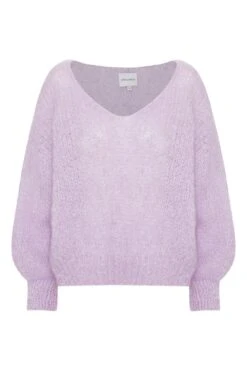 American Dreams Naisten Neulepaita Milana Ls Mohair Knit Vaalea Lila