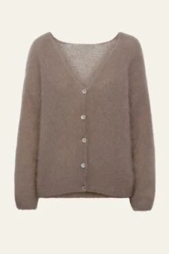 American Dreams Naisten Neuletakki Cornelia Ls Cardigan Ruskeanharmaa