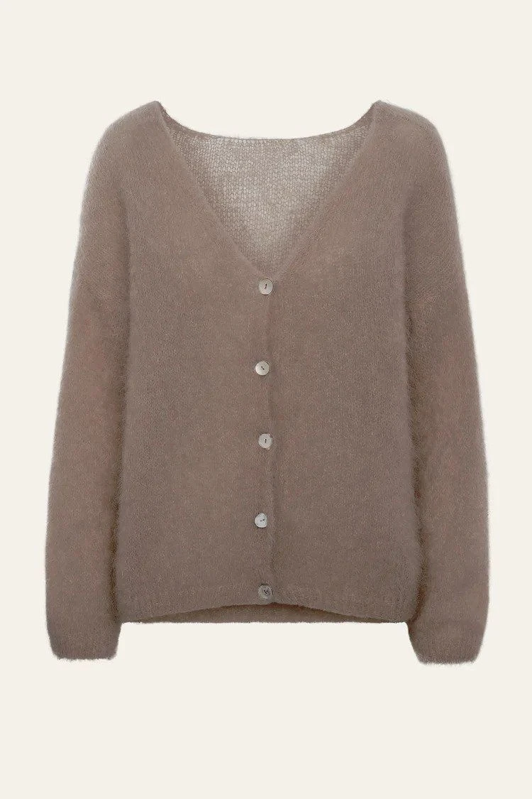 American Dreams Naisten Neuletakki Cornelia Ls Cardigan Ruskeanharmaa 3 American Dreams Naisten Neuletakki Cornelia Ls Cardigan Ruskeanharmaa