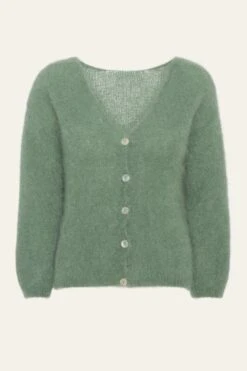 American Dreams Naisten Neuletakki Cornelia Ls Cardigan Vaaleanvihreä