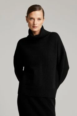 Andiata Naisten Merinovilla-Kashmir Neule, MAEVA KNIT Musta