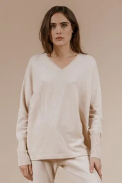 Andiata, Naisten Neule, Ameda Knit Vaalea Beige