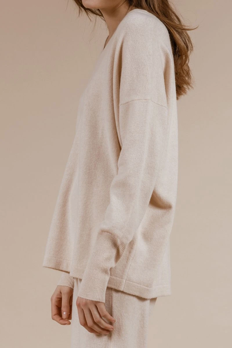 Andiata, Naisten Neule, Ameda Knit Vaalea Beige 4 Andiata, Naisten Neule, Ameda Knit Vaalea Beige - Image 2