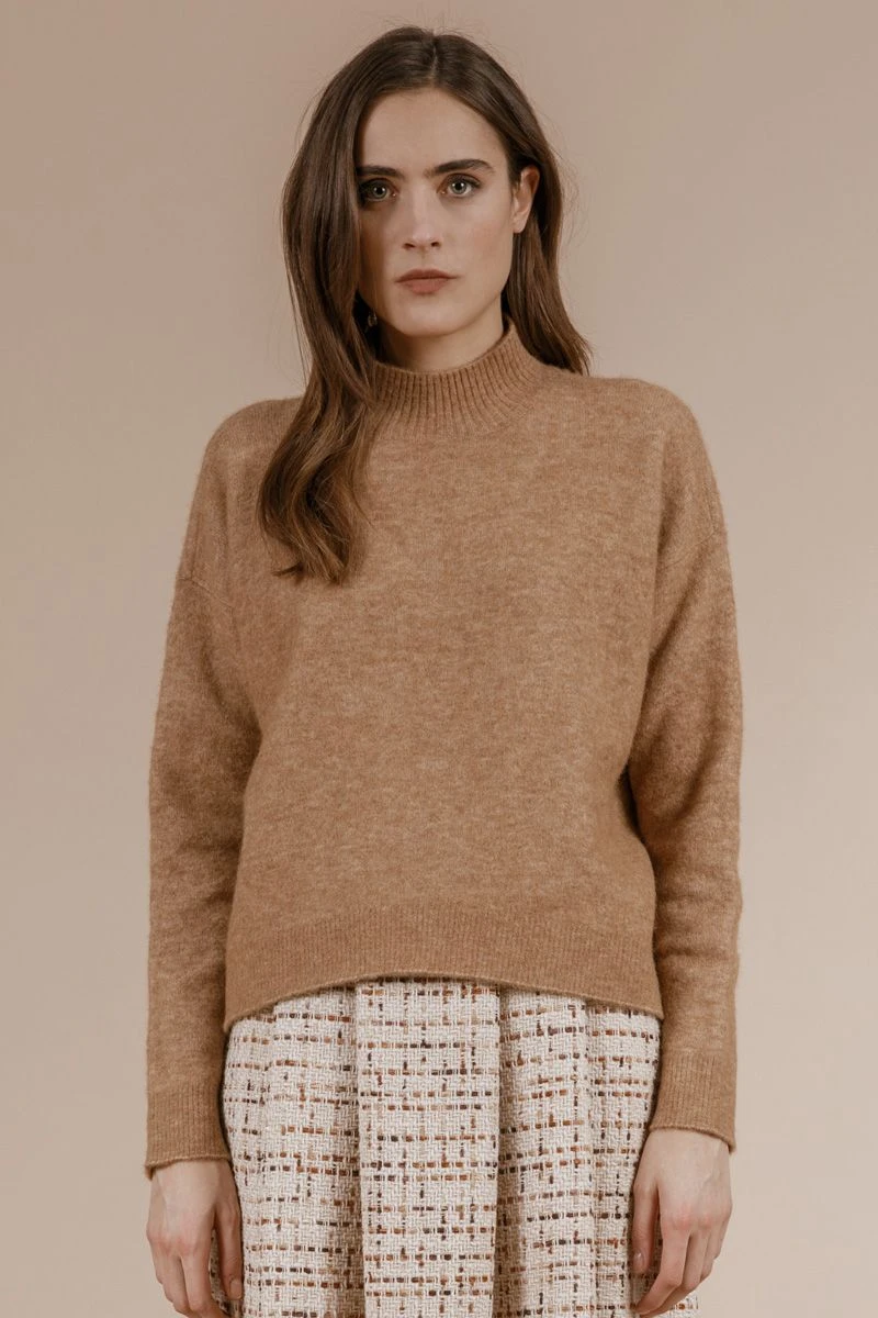 Andiata, Naisten Neule, Sylvana Knit Konjakinruskea 3 Andiata, Naisten Neule, Sylvana Knit Konjakinruskea