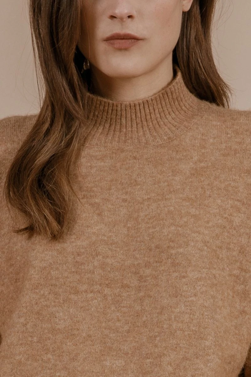 Andiata, Naisten Neule, Sylvana Knit Konjakinruskea 6 Andiata, Naisten Neule, Sylvana Knit Konjakinruskea - Image 4