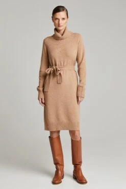 Andiata, Naisten Neulemekko, Aislayne Knit Dress Vaalea Beige -Kekäle andiata naisten neulemekko aislayne knit dress vaalea beige 3