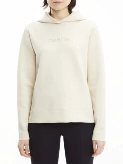 Calvin Klein Huppari, EMBROIDERY LOGO HOODIE Luonnonvalkoinen