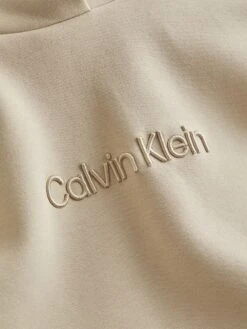 Calvin Klein Huppari, EMBROIDERY LOGO HOODIE Luonnonvalkoinen -Kekäle calvin klein huppari embroidery logo hoodie luonnonvalkoinen 5