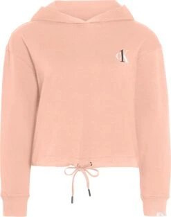Calvin Klein Naisten Huppari CK LS HOODIE Persikka