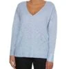 Calvin Klein Naisten Neulepaita, Cashmere V-Neck Sweater Vaaleansininen 2 Calvin Klein Naisten Neulepaita, Cashmere V-Neck Sweater Vaaleansininen -Kekäle calvin klein naisten neulepaita cashmere v neck sweater vaaleansininen 1
