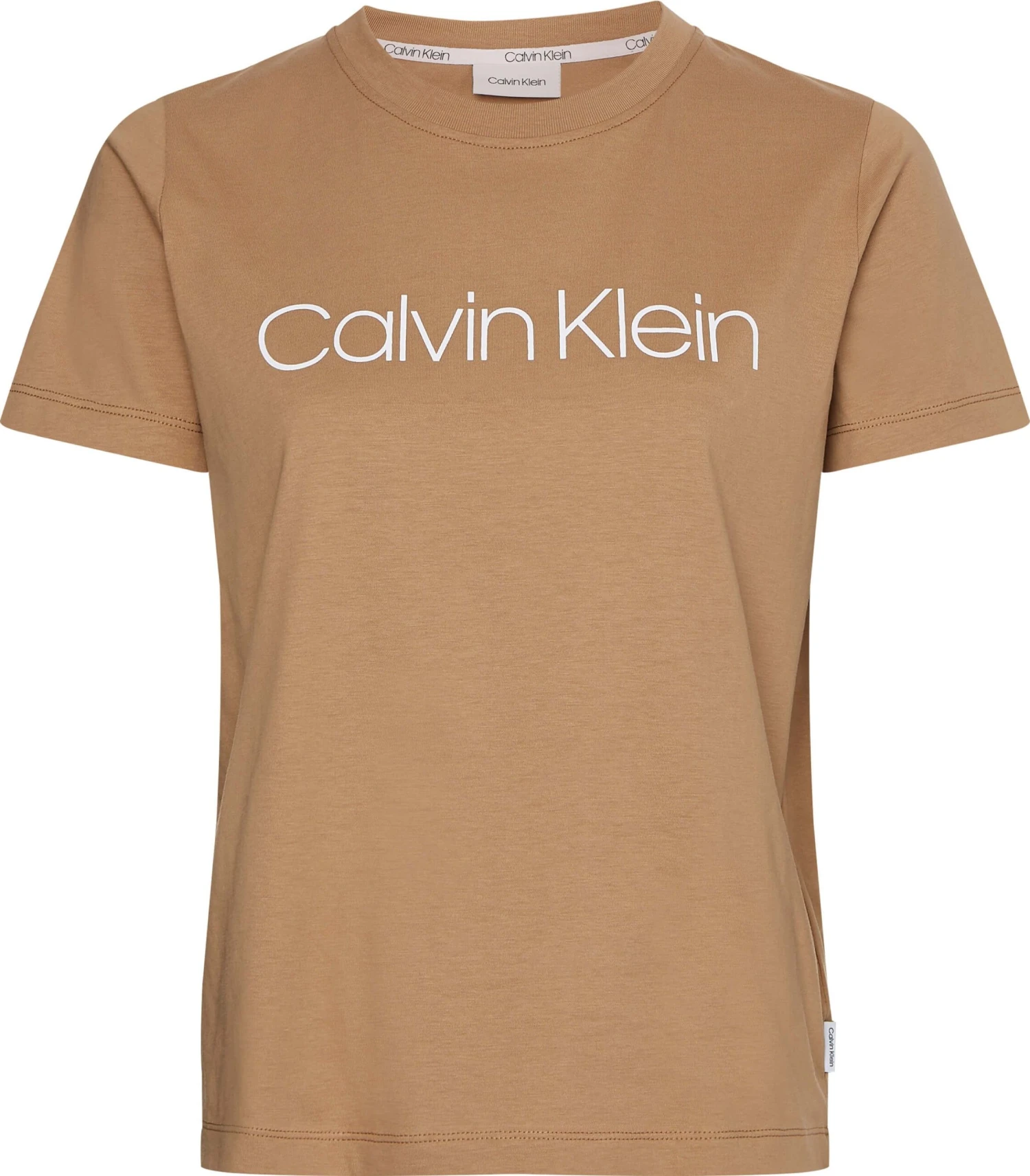 Calvin Klein Naisten T-pata, CORE LOGO T-SHIRT Konjakinruskea