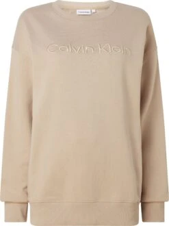 Calvin Klein Women College,EMBROIDERED LOGO SWEATSHIRT Vaalea Beige -Kekäle calvin klein women college embroidered logo sweatshirt vaalea beige 3