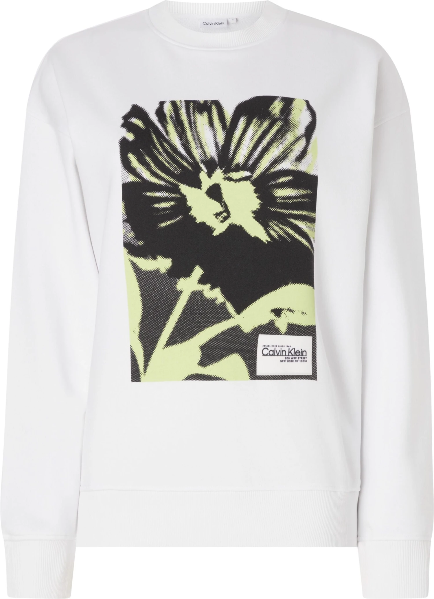 Calvin Klein Women College, FLOWER PRINT GRAPHIC SWEATSHIRT Valkoinen 5 Calvin Klein Women College, FLOWER PRINT GRAPHIC SWEATSHIRT Valkoinen - Image 3