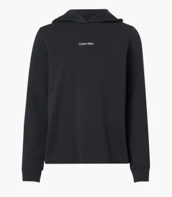 CALVIN KLEIN WOMEN, Naisten Huppari, MICRO LOGO ESS HOODIE Musta