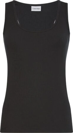 CALVIN KLEIN WOMEN Naisten Toppi ESSENTIAL RIB TANK TOP Musta -Kekäle calvin klein women naisten toppi essential rib tank top musta 4