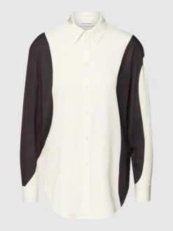 Calvin Klein Women Paitapusero, ABSTRACT BLOCKING SHIRT Mustavalkoinen