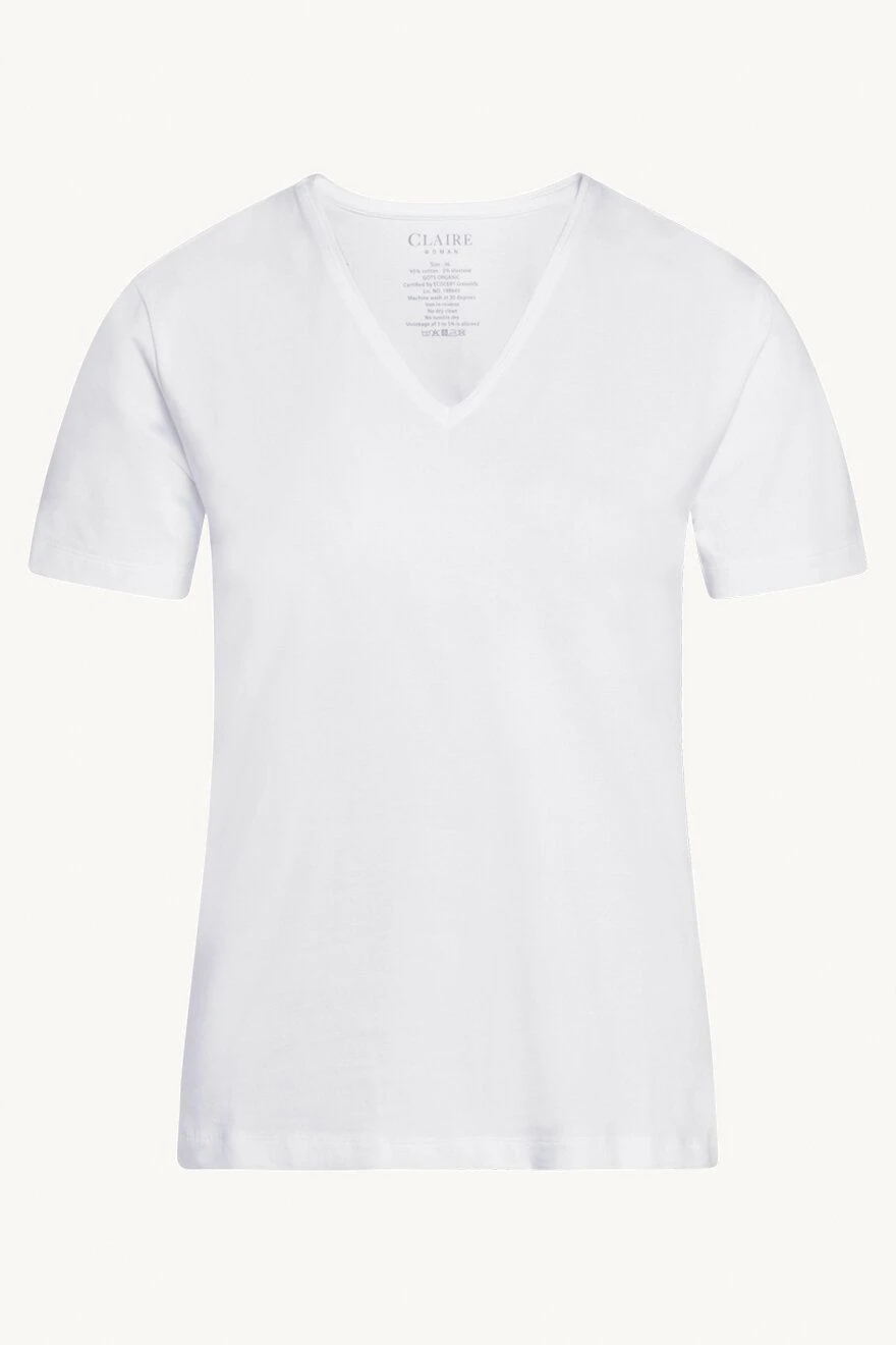 Claire Naisten AIDA T-PAITA SS Valkoinen 3 Claire Naisten AIDA T-PAITA SS Valkoinen