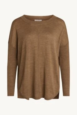 Claire Naisten Neule CHARLY KNIT 100% MERINO Keskiruskea