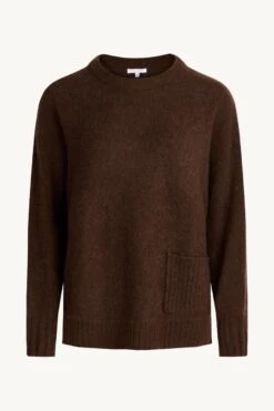 Claire Naisten Neule Peta Pullover Tummanruskea