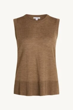 Claire Naisten Neuleliivi EMERSON WAISTCOAT Kameli