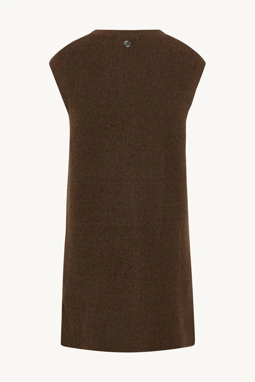 Claire Naisten Neuleliivi EMMELINE Tummanruskea 7 Claire Naisten Neuleliivi EMMELINE Tummanruskea - Image 5