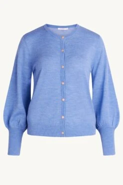 Claire Naisten Neuletakki, CHERIE KNIT JACKET Vaaleansininen