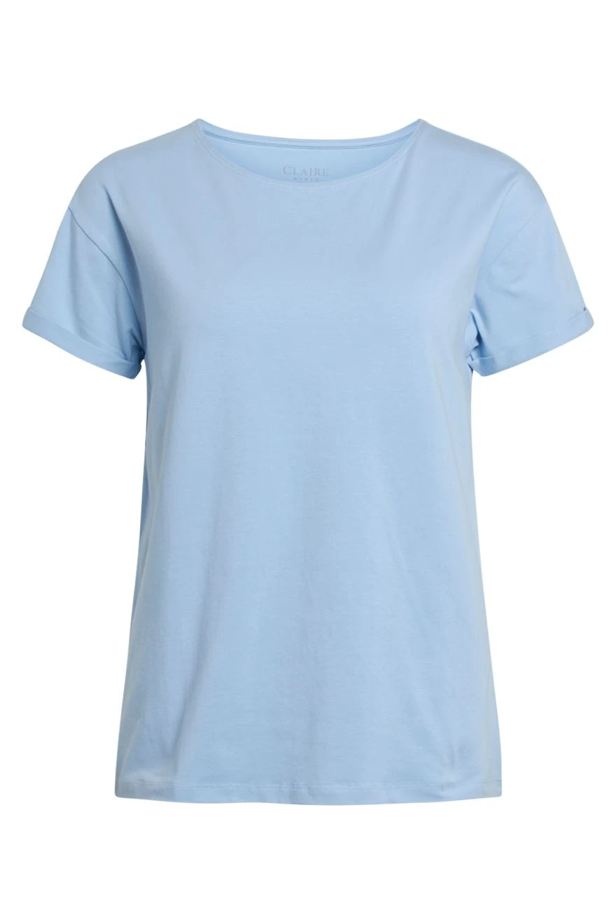 Claire Naisten T-paita, Plain Vaaleansininen 3 Claire Naisten T-paita, Plain Vaaleansininen