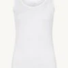 Claire Naisten Toppi CLAIRE TANK TOP Valkoinen -Kekäle claire naisten toppi claire tank top valkoinen 1