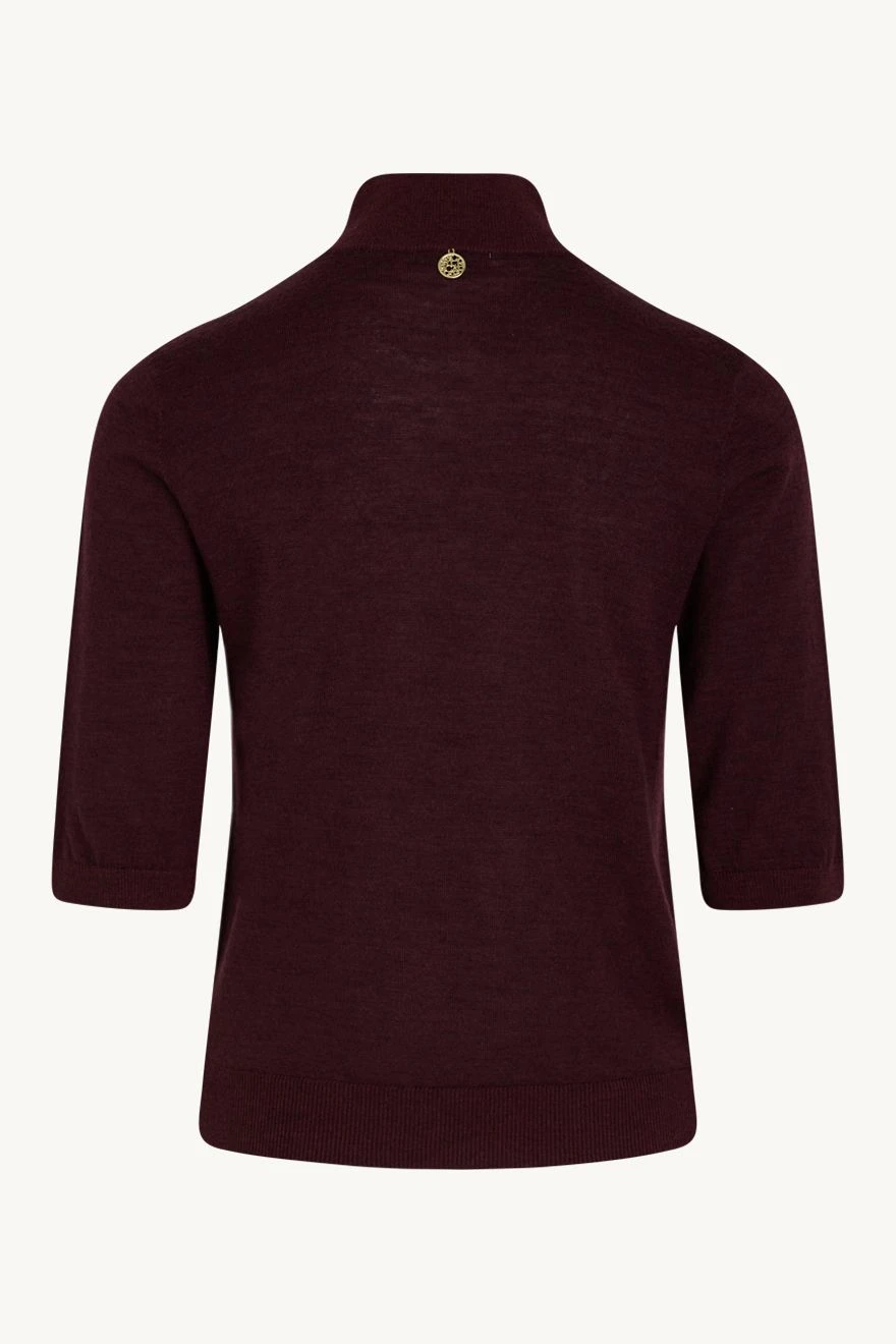 Claire Naisten Villapaita PRANA PULLOVER Viininpunainen 4 Claire Naisten Villapaita PRANA PULLOVER Viininpunainen - Image 2