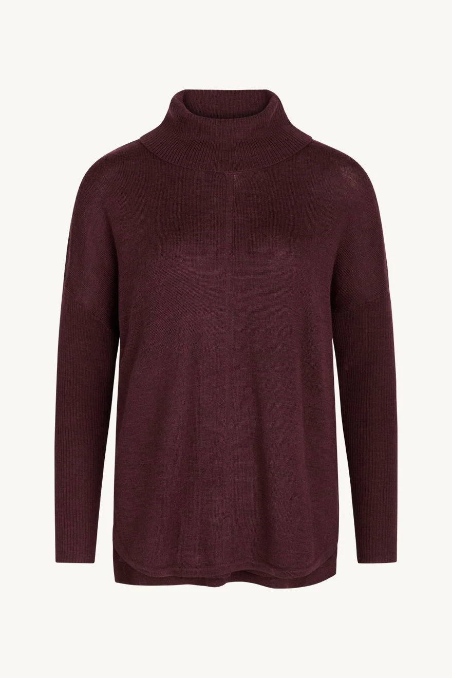 Claire Naisten Villapaita PUK PULLOVER Viininpunainen 3 Claire Naisten Villapaita PUK PULLOVER Viininpunainen