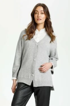 Culture Naisten CLAY NEULETAKKI Vaaleanharmaa