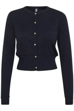 Culture Naisten Neule, ANNEMARIE SHORT CARDIGAN Tummansininen -Kekäle culture naisten neule annemarie short cardigan tummansininen 3