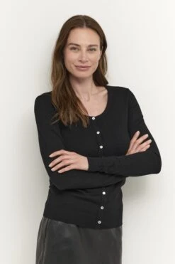 Culture Neuletakki, CUANNEMARIE KNIT CARDIGAN Musta