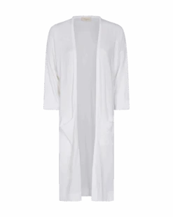 Freequent Naisten Pitkä Neuletakki ELINA KI Valkoinen