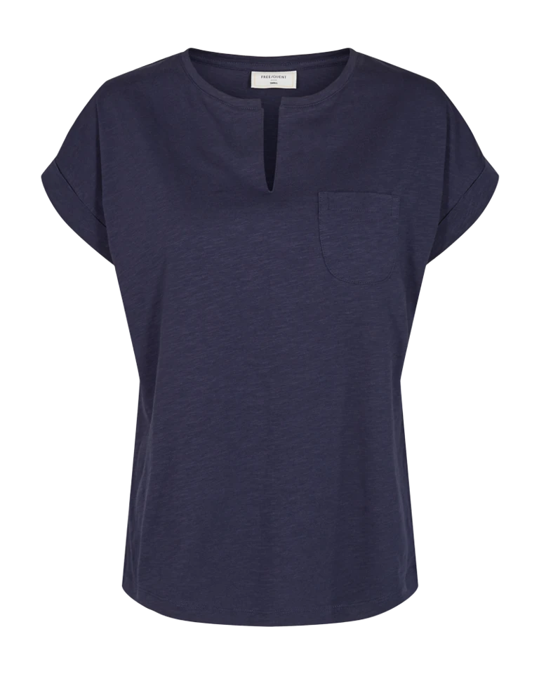 Freequent Naisten T-paita VIVA V SS POCKET-VTT Tummansininen 3 Freequent Naisten T-paita VIVA V SS POCKET-VTT Tummansininen