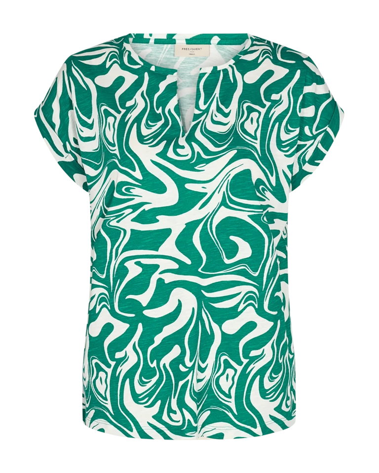 Freequent Paita, FQVIVA TEE Vihreä Kuosi 3 Freequent Paita, FQVIVA TEE Vihreä Kuosi