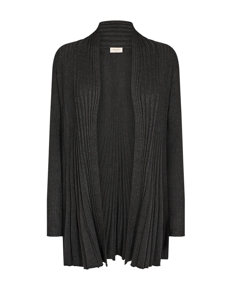 Freequent Pitkä Neuletakki, Claudisse L Tummanharmaa 3 Freequent Pitkä Neuletakki, Claudisse L Tummanharmaa