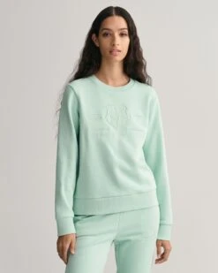 Gant College, TONAL ARCHIVE SHIELD SWEAT Mintunvihreä