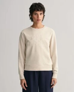 Gant College, TONAL ARCHIVE SHIELD SWEAT Vaalea Beige