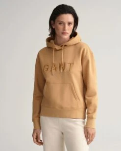 Gant Naisten Huppari, GANT TONAL HOODIE Vaalea Beige