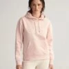 Gant Naisten Huppari, GANT TONAL HOODIE Vaaleanpunainen