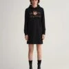 Gant, Naisten Collegemekko, Archive Shield Hoodie Dress Musta