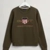 Gant, Naisten Collegepaita, Aechive Shield C-Neck Sweat Armeijanvihreä 2 Gant, Naisten Collegepaita, Aechive Shield C-Neck Sweat Armeijanvihreä -Kekäle gant naisten collegepaita aechive shield c neck sweat armeijanvihrea 1