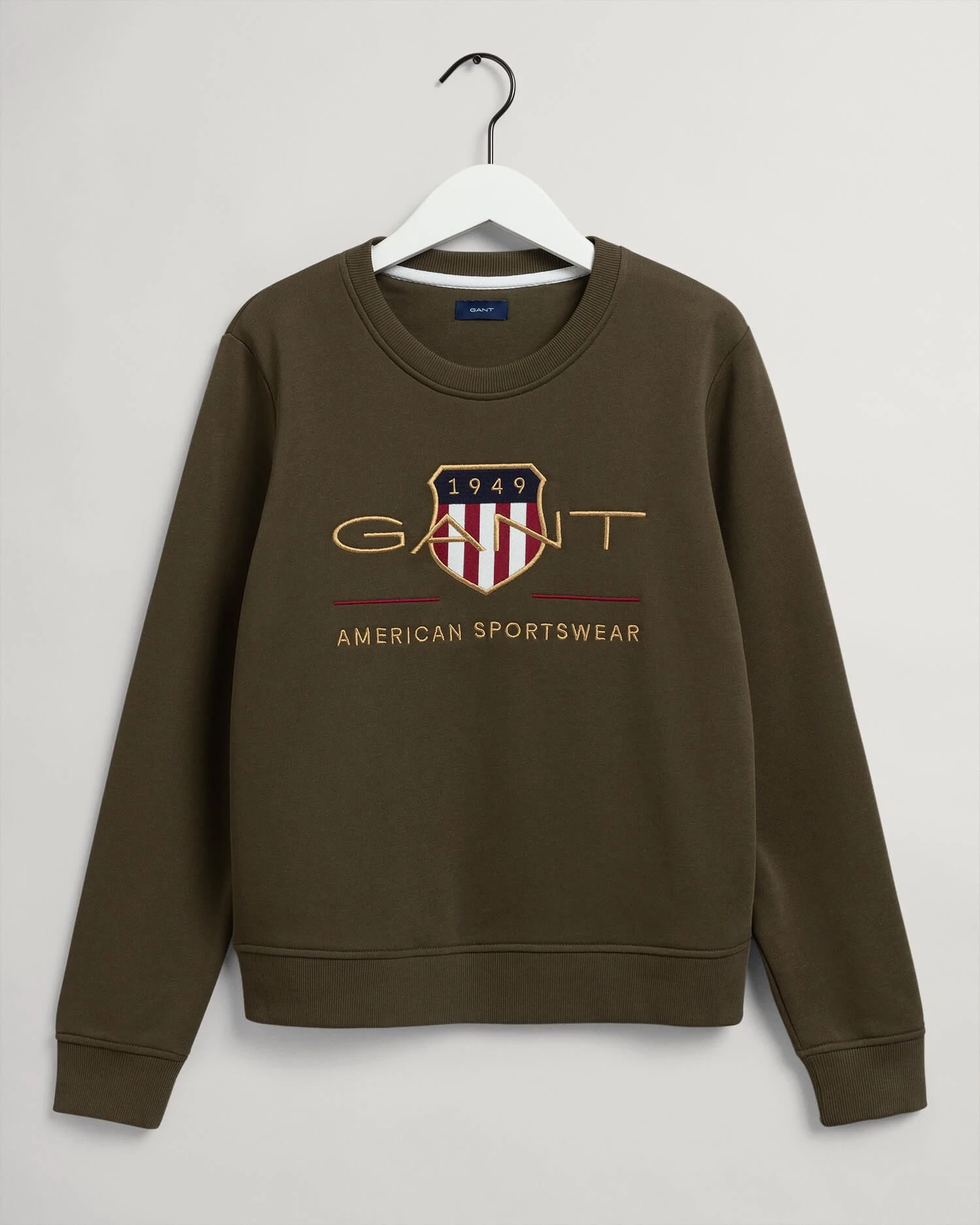 Gant, Naisten Collegepaita, Aechive Shield C-Neck Sweat Armeijanvihreä 3 Gant, Naisten Collegepaita, Aechive Shield C-Neck Sweat Armeijanvihreä