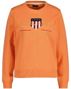 Gant, Naisten Collegepaita, Aechive Shield C-Neck Sweat Persikka
