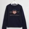 Gant, Naisten Collegepaita, Aechive Shield C-Neck Sweat Tummansininen